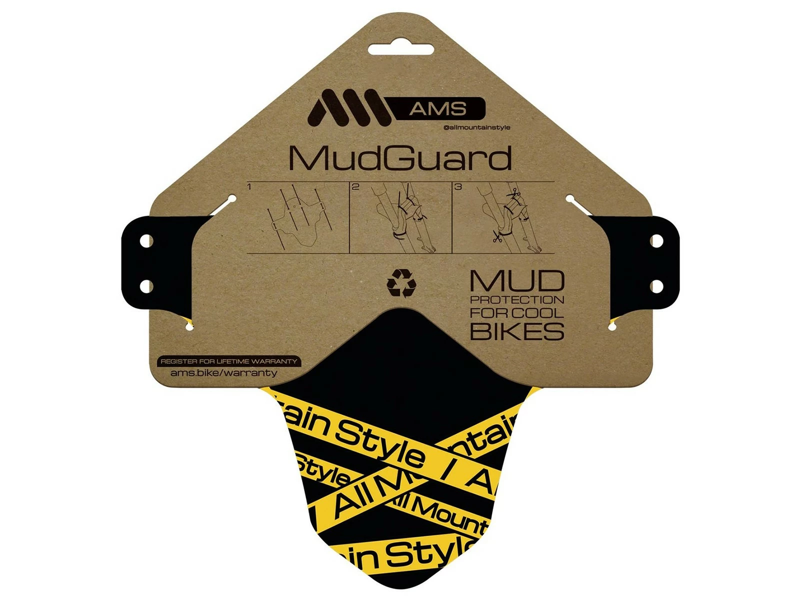 All-mountain-style AMS Garde Boue Avant Toxic Jaune