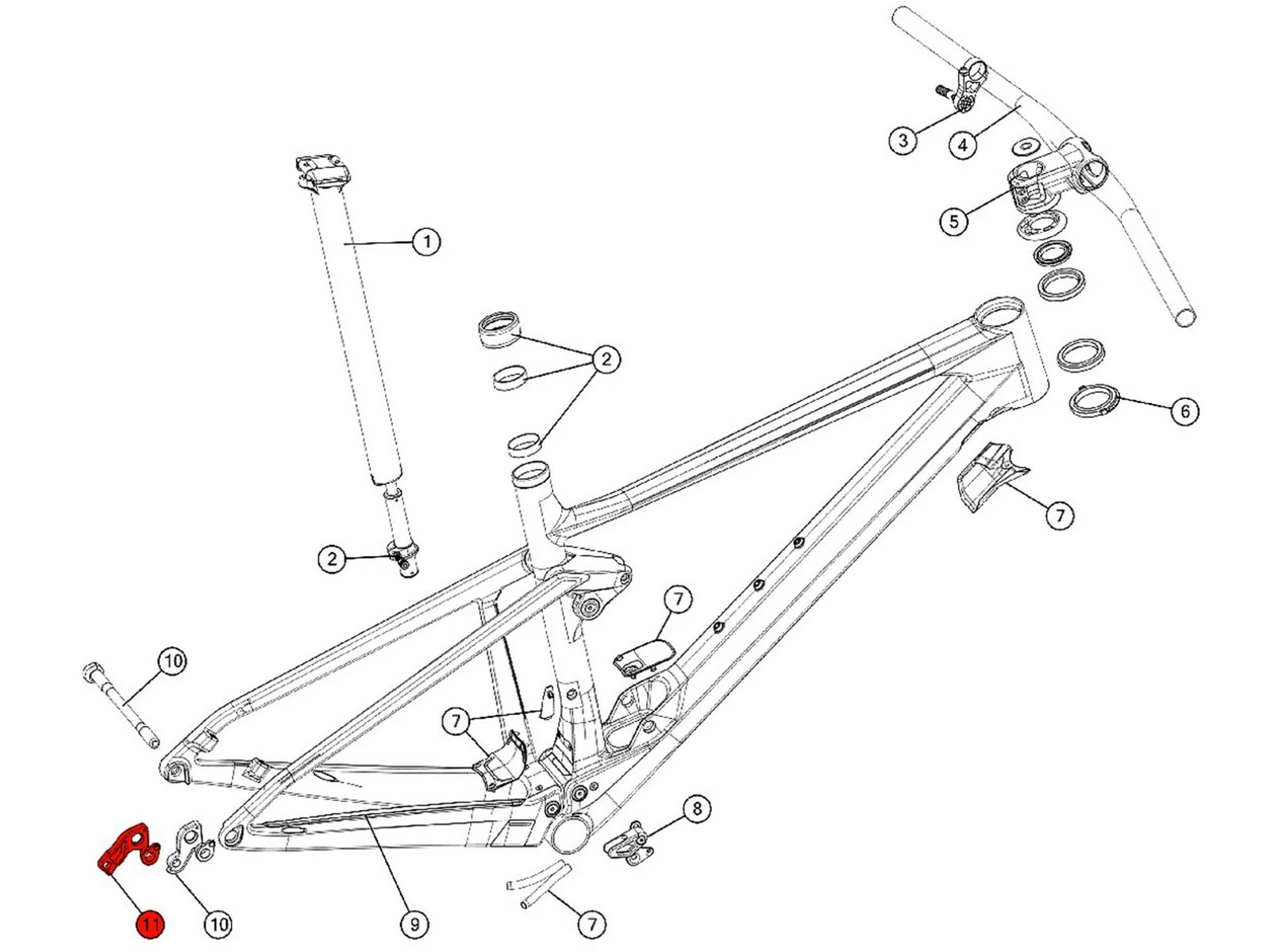 BMC Dropout 66 Patte De Dérailleur 301702 (direct Mount)