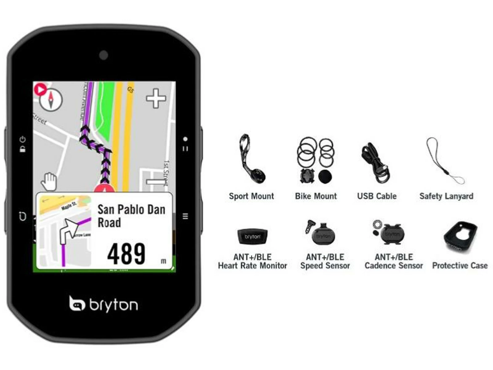 BRYTON Rider S500T GPS + Capteurs Vitesse, Cadence, Fréquence Cardiaque