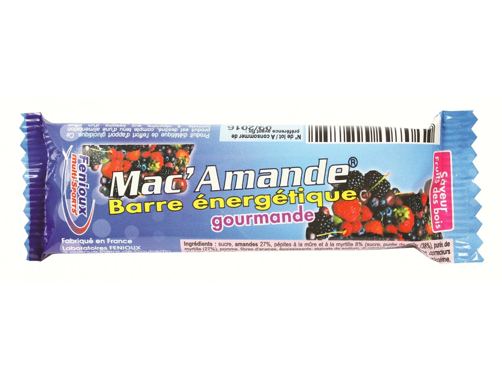 Fenioux Multi-Sports FENIOUX Barre énergétique Mac'Amande Fruits Des Bois - 27g