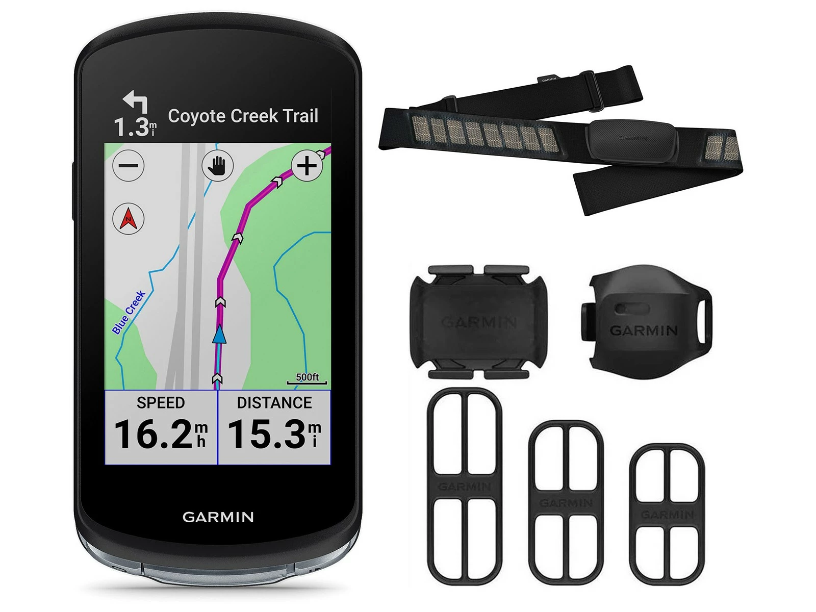 GARMIN Edge 1040 Bundle Compteur GPS + Capteurs Cardio, Cadence, Vitesse