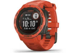 GARMIN Instinct Solar Rouge Feu Standard Edition Montre Connectée GPS