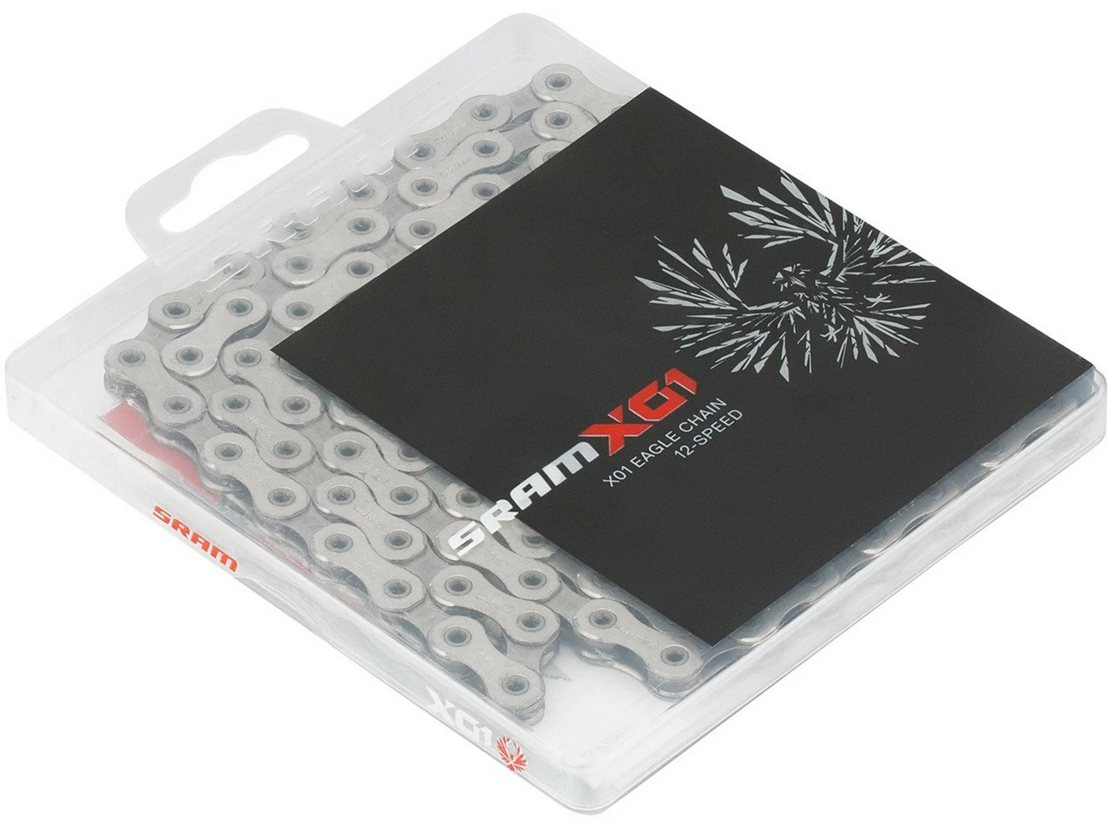 SRAM Chaîne PC X01 12v Eagle 126 Maillons Silver + Power Lock
